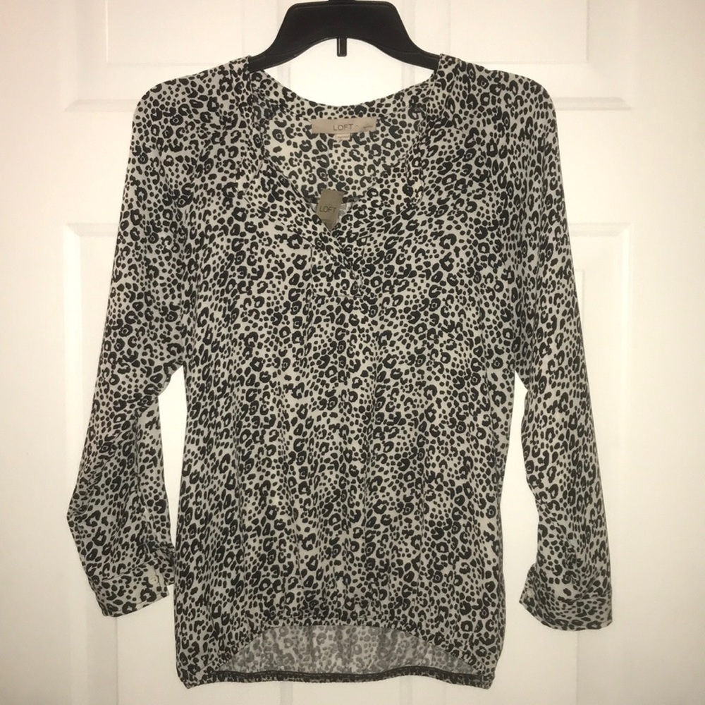 Nwt Ann Taylor Loft Petites Animal Long Sleeve